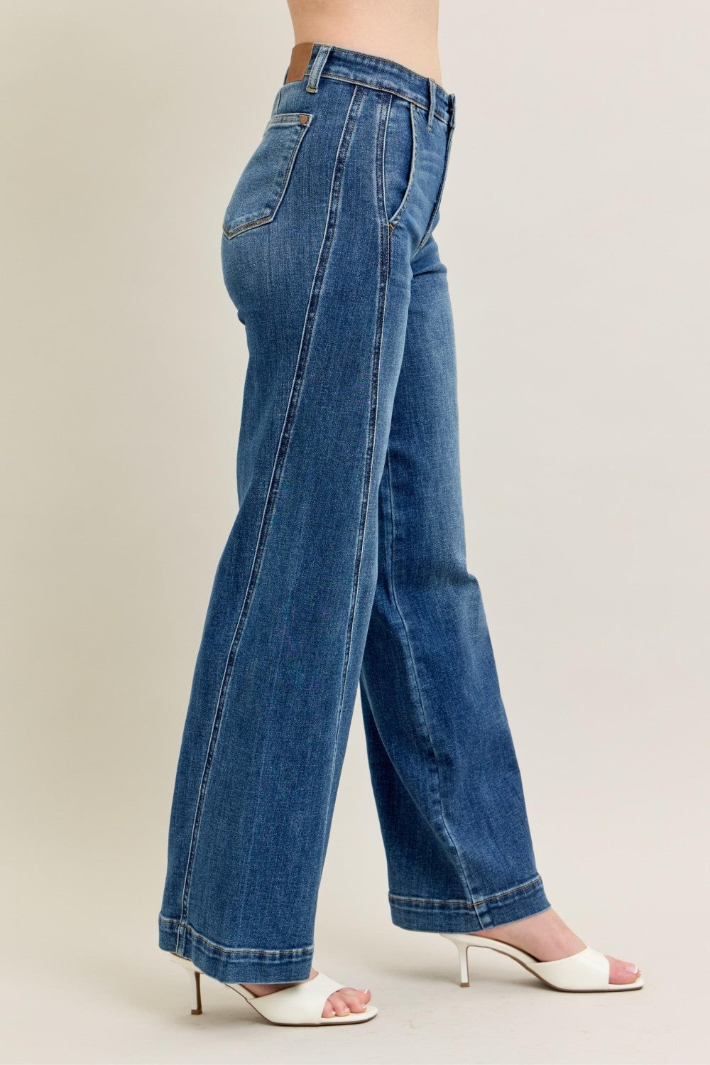 Judy Blue HW Trouser Wide Leg Jeans