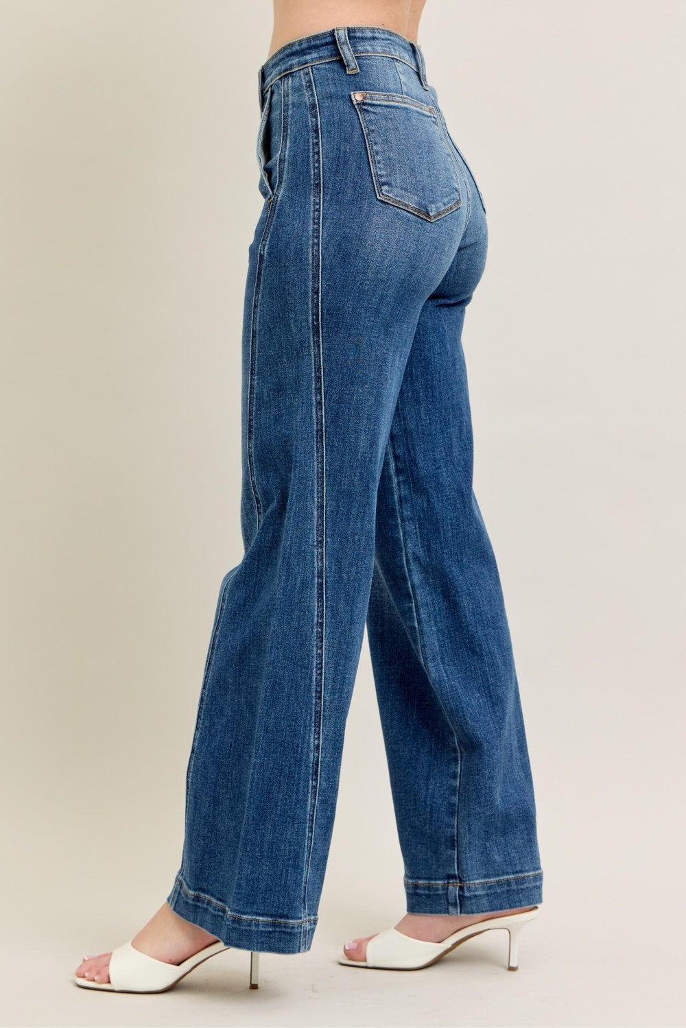 Judy Blue HW Trouser Wide Leg Jeans