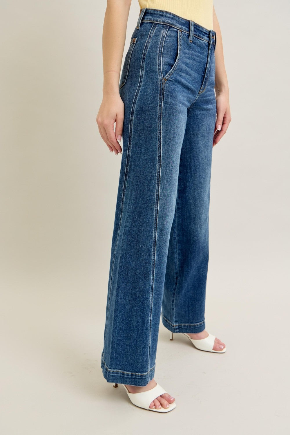 Judy Blue HW Trouser Wide Leg Jeans