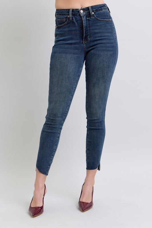 Judy Blue High-Waist Tummy Control Step Hem Skinnies