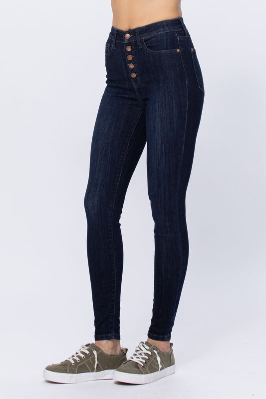 Judy Blue High-Waist Handsand Resin Skinnies