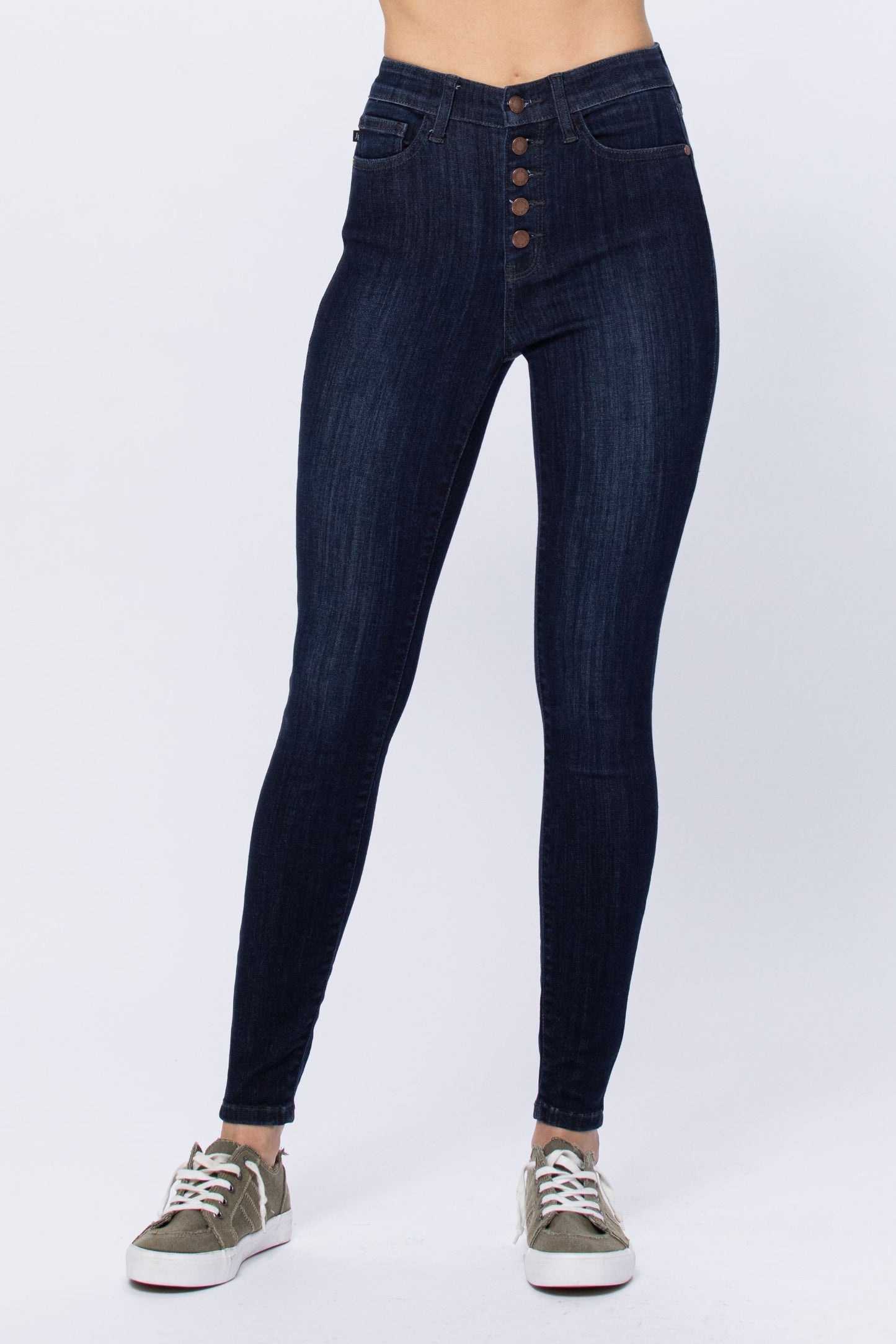 Judy Blue High-Waist Handsand Resin Skinnies