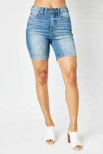 Load image into Gallery viewer, Judy Blue High Waist Tummy Control Bermuda Shorts Plus Size
