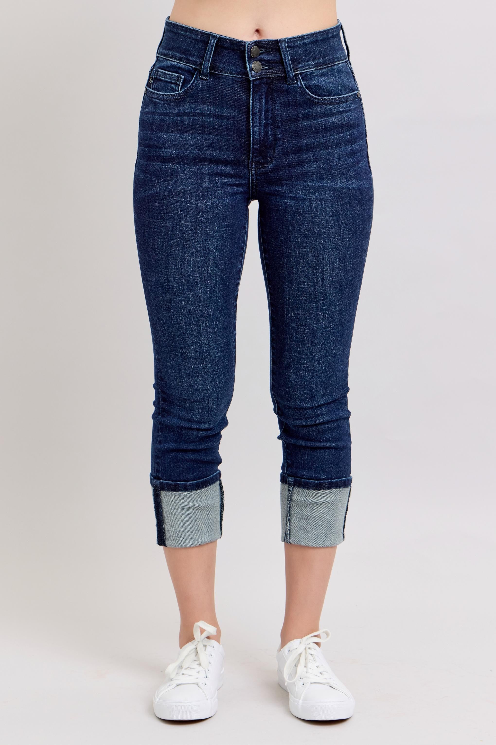Judy Blue Weekender Double Waist Band Capris