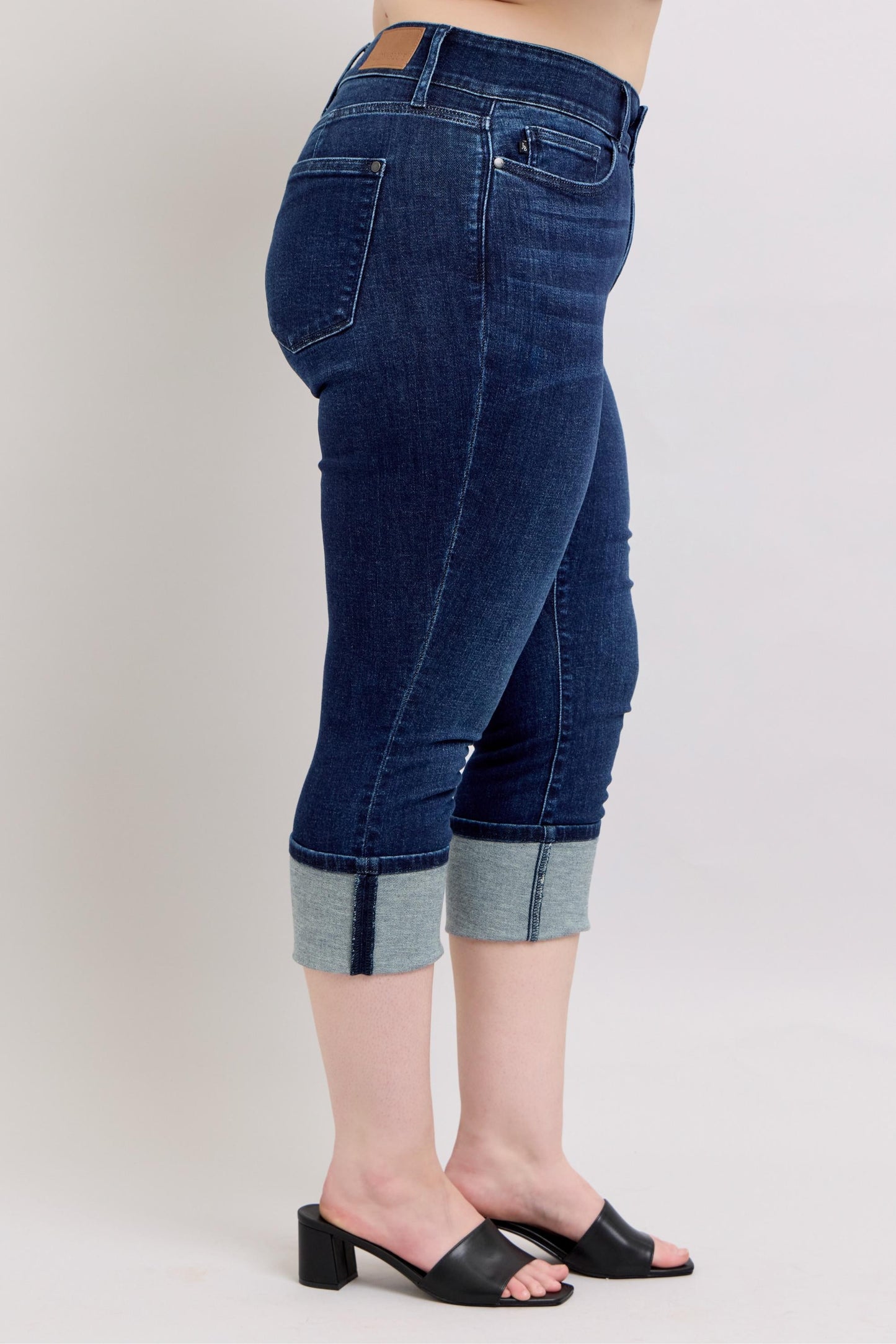 Judy Blue Plus Weekender Double Waist Band Capris