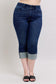 Judy Blue Plus Weekender Double Waist Band Capris