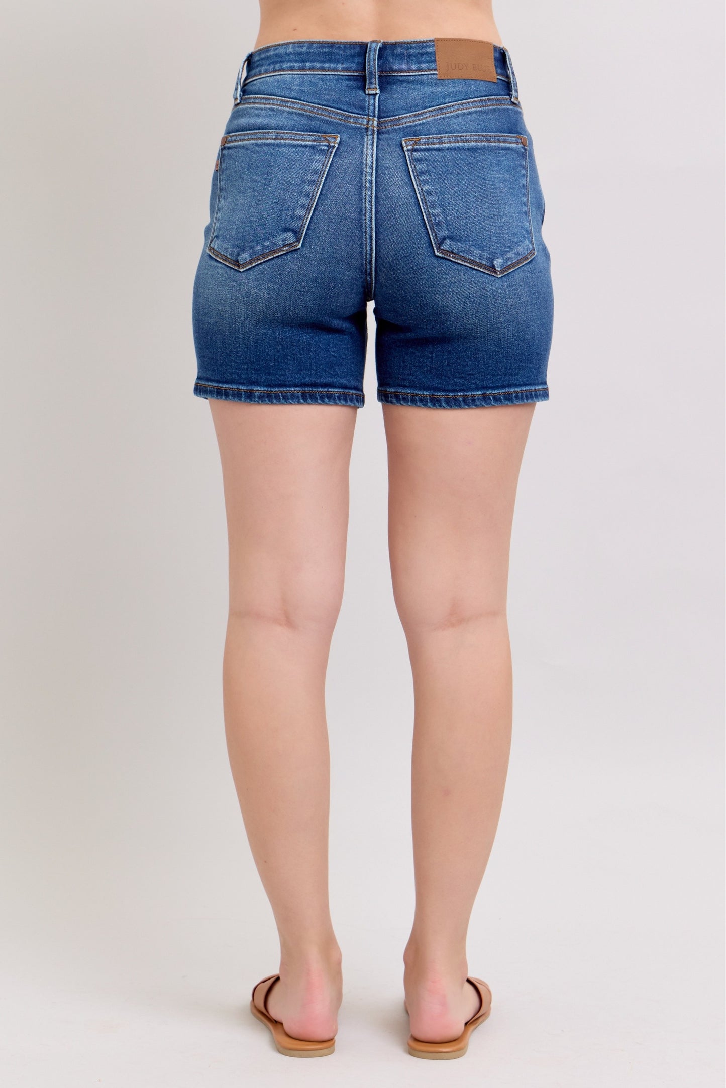 Judy Blue Easy Rider Mid-Length Dad Shorts