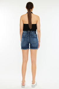 KanCan Mid-Length Frayed Shorts