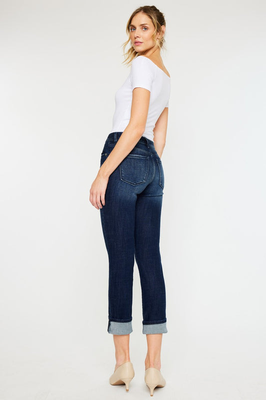 Turning The Page KanCan Dark Wash Mid Rise Skinnies