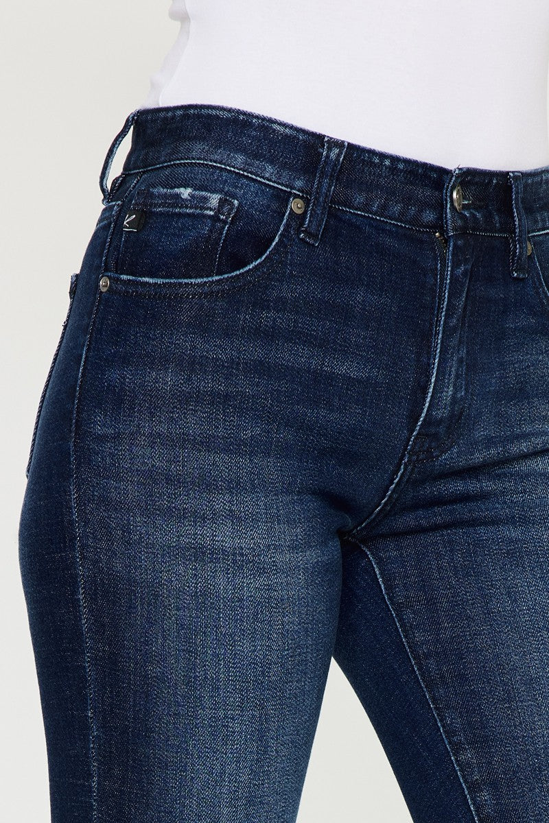Turning The Page KanCan Dark Wash Mid Rise Skinnies