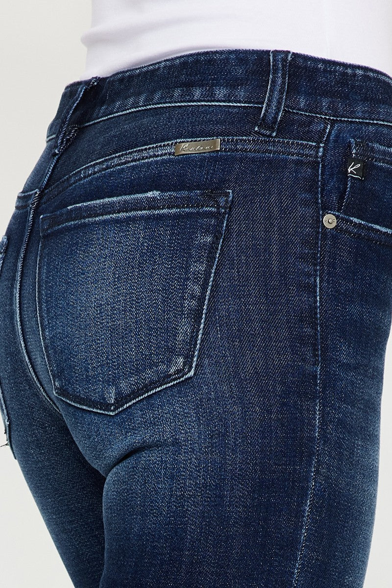 Turning The Page KanCan Dark Wash Mid Rise Skinnies