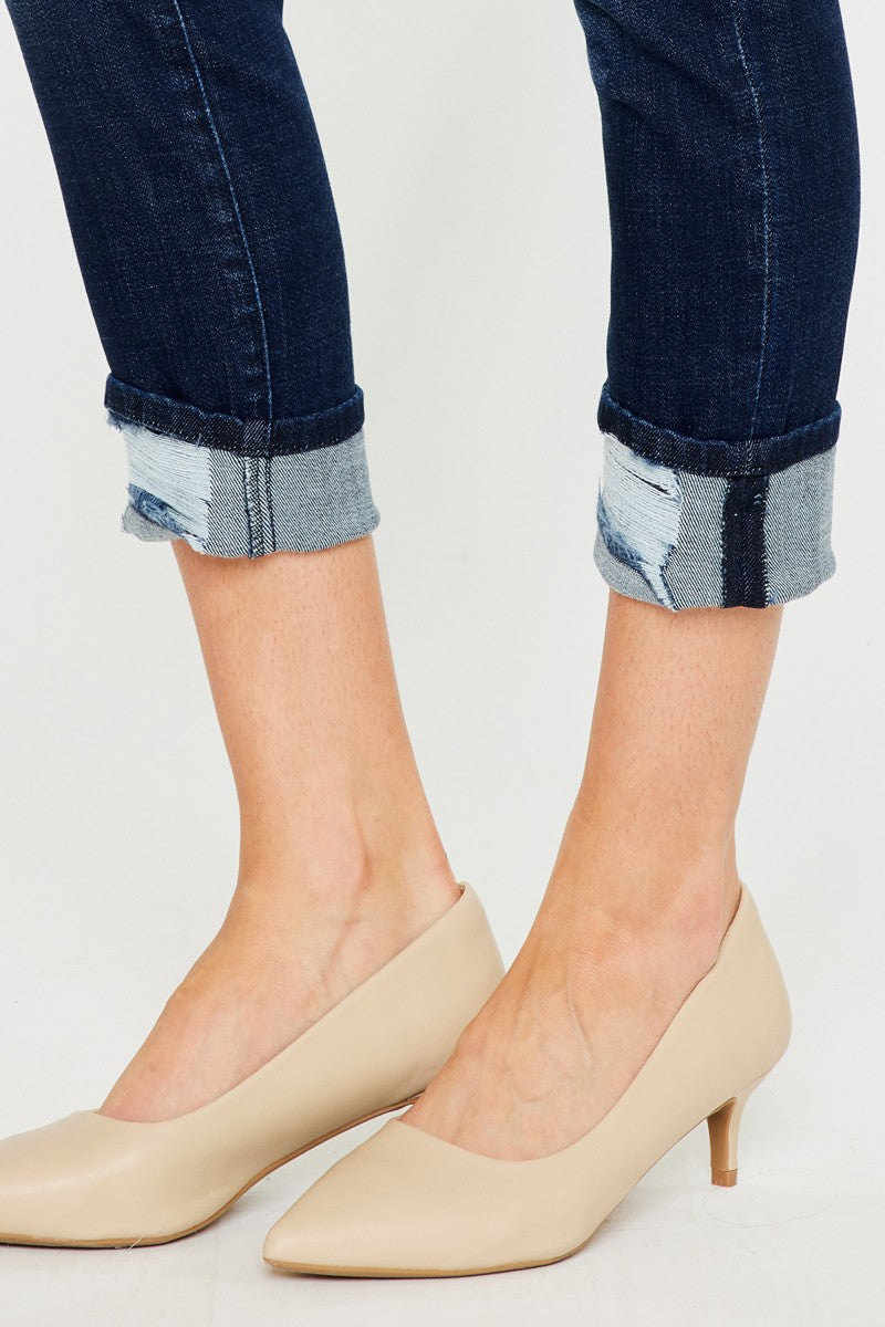 Turning The Page KanCan Dark Wash Mid Rise Skinnies
