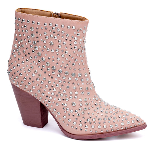 Line Dance Bootie in Blush
