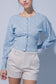 Spring Skies Polka Dot Cardigan