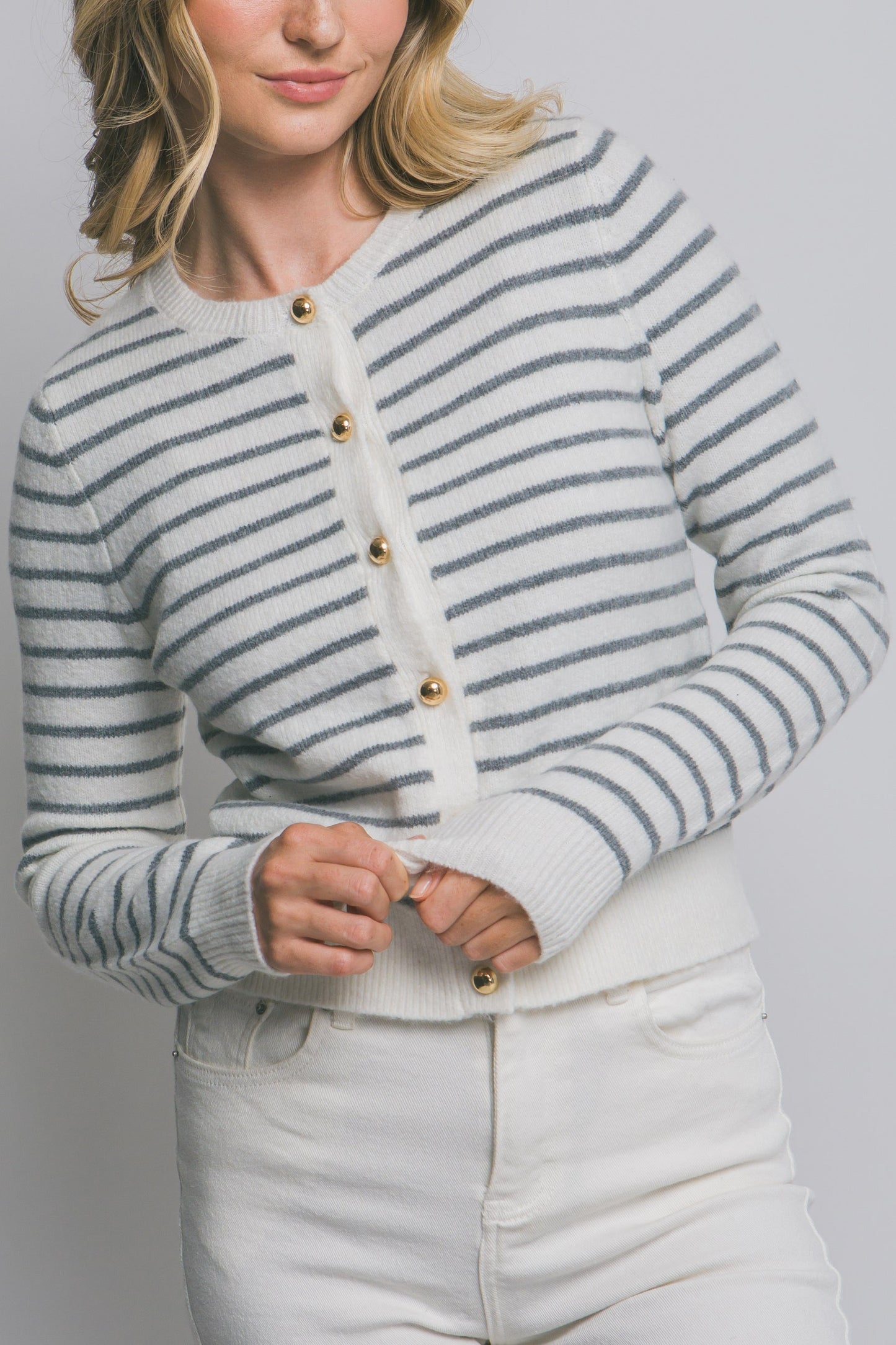Polished & Cozy Striped Cardigan
