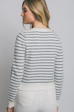 Load image into Gallery viewer, Polished &amp; Cozy Striped Cardigan
