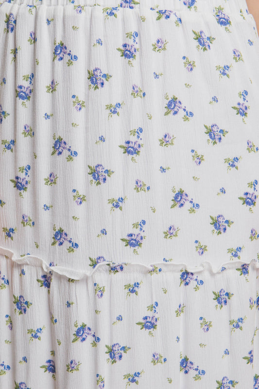 Blue Blossom Maxi Skirt