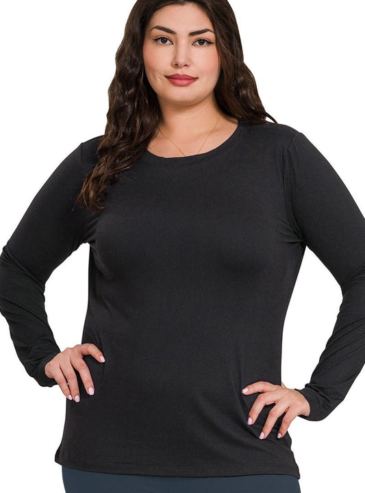Buttery Soft Round-Neck Long Sleeve