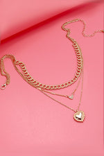 Load image into Gallery viewer, Multi-layer Heart Rhinestone Necklace
