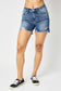Judy Blue Mid-Rise Hi-Lo Cut Hem &amp; Destroy Plus Size Shorts