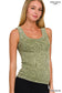 Two of A Kind 2-Way Tank - Vintage Olive