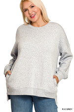 Load image into Gallery viewer, Hello Cozy Crewneck ~ Heather Gray
