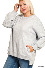 Load image into Gallery viewer, Hello Cozy Crewneck ~ Heather Gray
