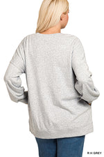 Load image into Gallery viewer, Hello Cozy Crewneck ~ Heather Gray
