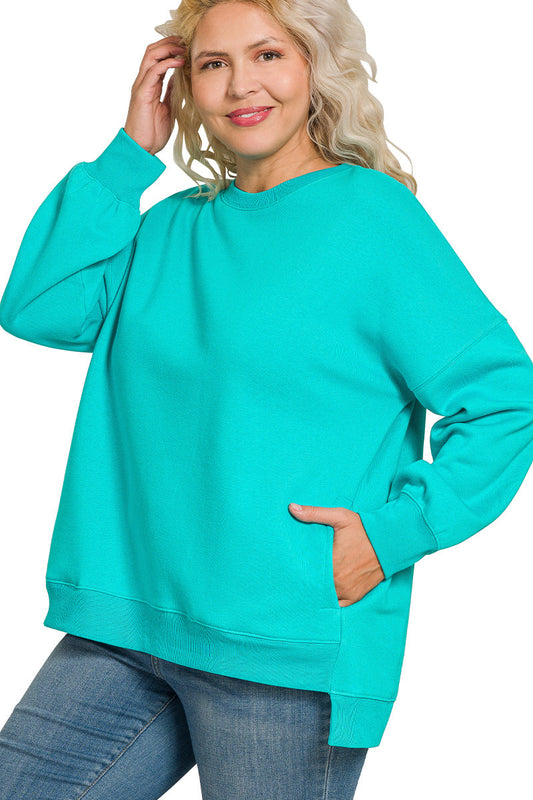 The Bright Side Crewneck Turquoise