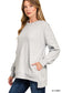 Hello Cozy Crewneck ~ Heather Gray