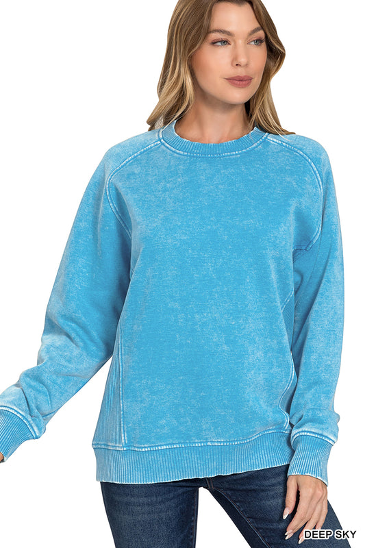 The Flatter Me Crewneck Deep Sky