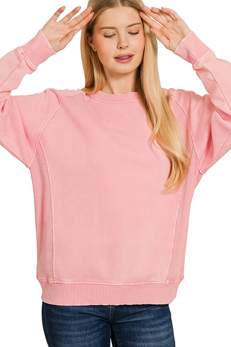 The Flatter Me Crewneck Pink