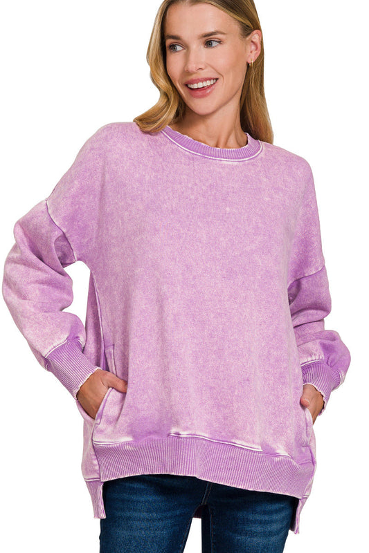 The Bright Side Vintage Crewneck Lavender