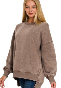 Hello Cozy Crewneck ~ Mocha