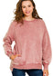 Hello Cozy Crewneck ~ Vintage Rose