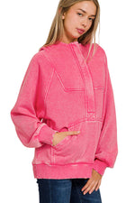 Load image into Gallery viewer, Frosted Ridge Hoodie ~ Vintage Neon Pink
