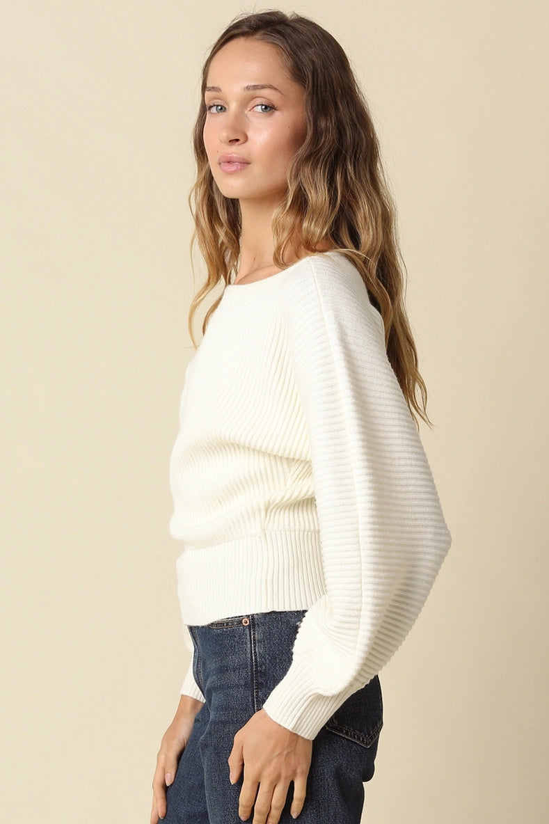 Tessa Ribbed Boatneck Sweater
