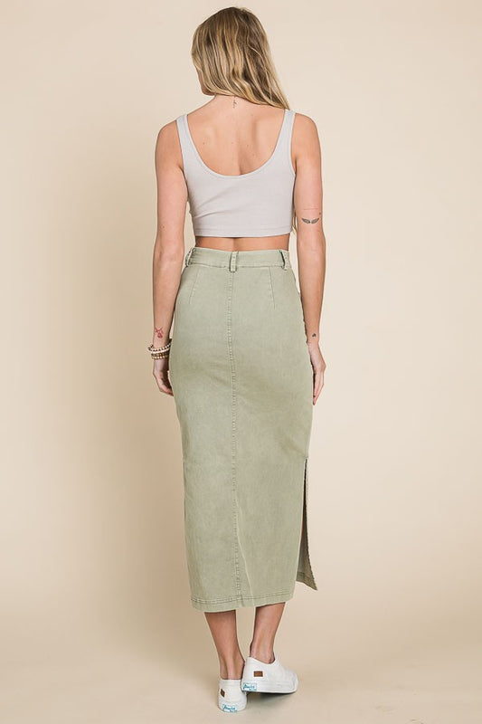 Wanderway Olive Midi Skirt