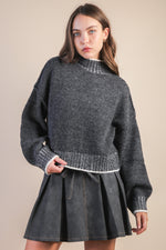 Load image into Gallery viewer, Easy Days Mock Neck Sweater
