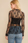 Flirty Lace Mesh Top ~ Black