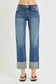 Risen Mid-Rise Turn It Up Cuffed Jeans