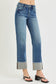 Risen Mid-Rise Turn It Up Cuffed Jeans