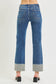 Risen Mid-Rise Turn It Up Cuffed Jeans