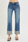 Risen Mid-Rise Turn It Up Cuffed Jeans