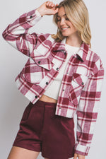 Load image into Gallery viewer, Plaid Cropped Shackett

