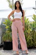 Load image into Gallery viewer, Pleated Paper Bag Wide Leg Pants
