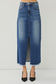 Risen High Rise Denim Maxi Skirt