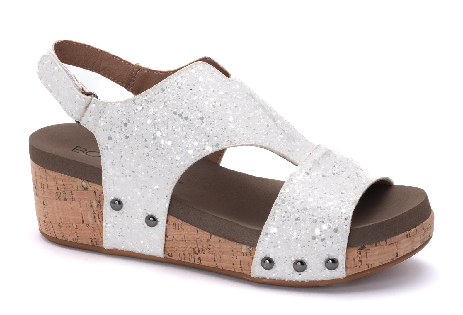 Refreshing Sandal White Chunky Glitter