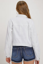 Load image into Gallery viewer, Risen White Denim Jacket
