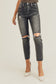 Risen High Rise Relaxed Fit Black Wash Skinny